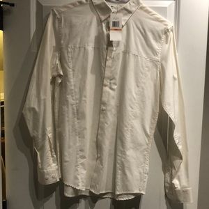 Calvin Klein slim fit highly detailed casual dress shirt